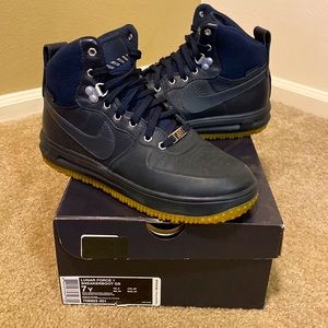 Nike Lunar Force 1 Sneakerboot 7y GS Dark Obsidian navy blue black 706803-401
